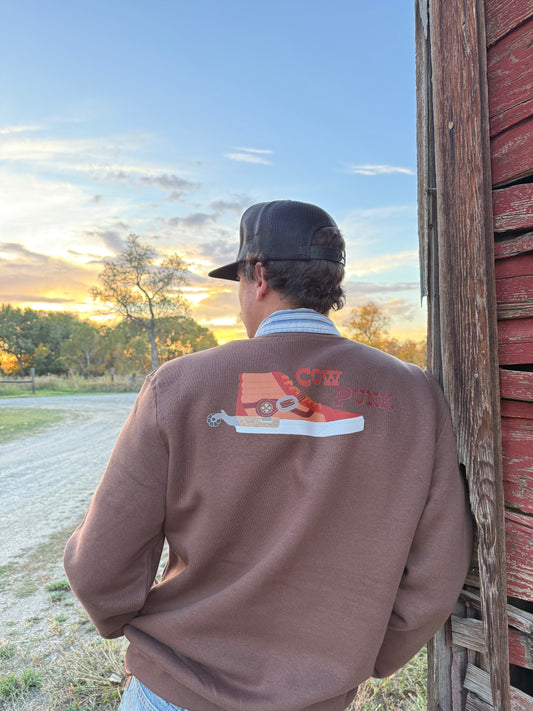 “Cow Punk” Crewneck