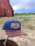 The “Rustler” Denim/Suede SnapBack Hat