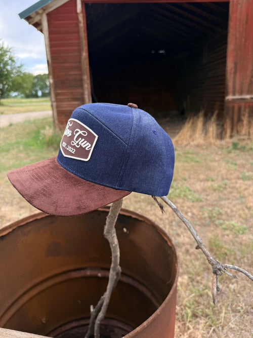 The “Rustler” Denim/Suede SnapBack Hat